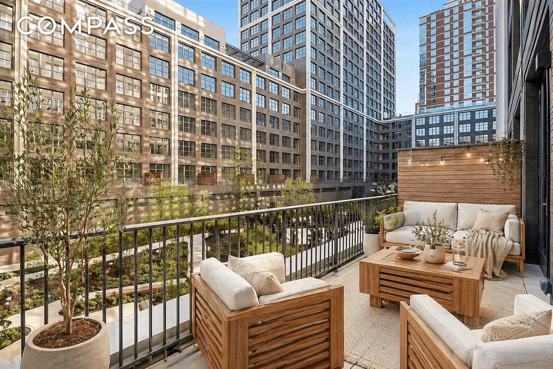 Experience the perfect blend of elegance and tranquility in this stunning residence, offering captivating views of a beautifully landscaped private park and your own expansive 222 sqft outdoor terrace.