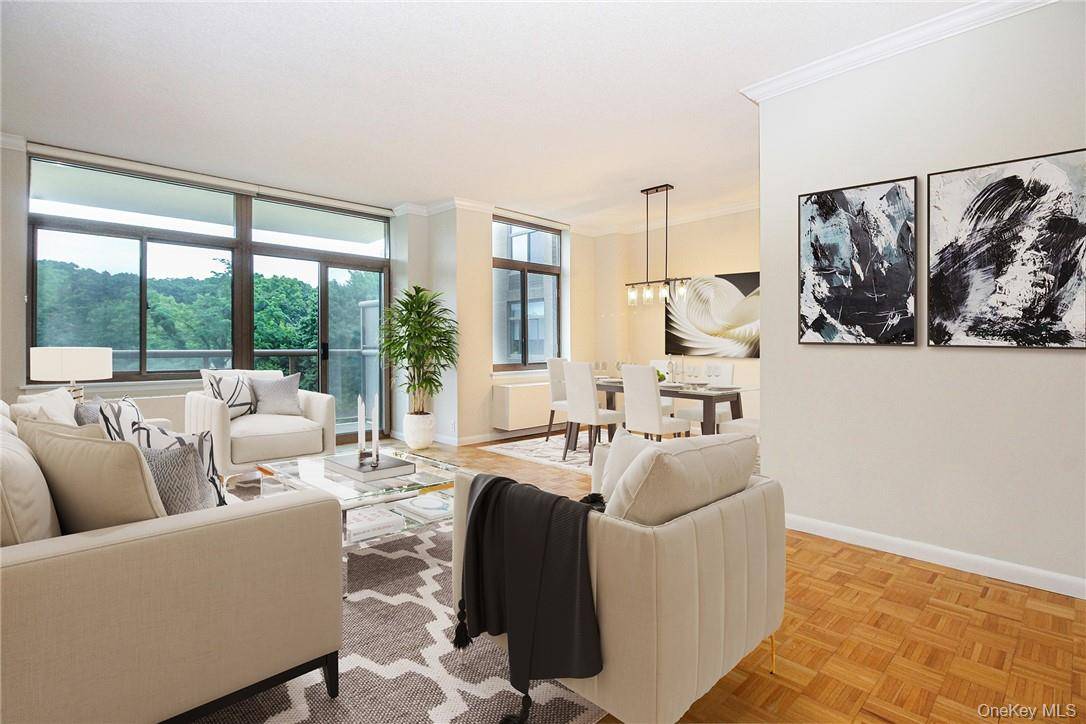 Beautiful tree top views and natural light in this private two bedroom, two bath in Carlton house with western exposures !