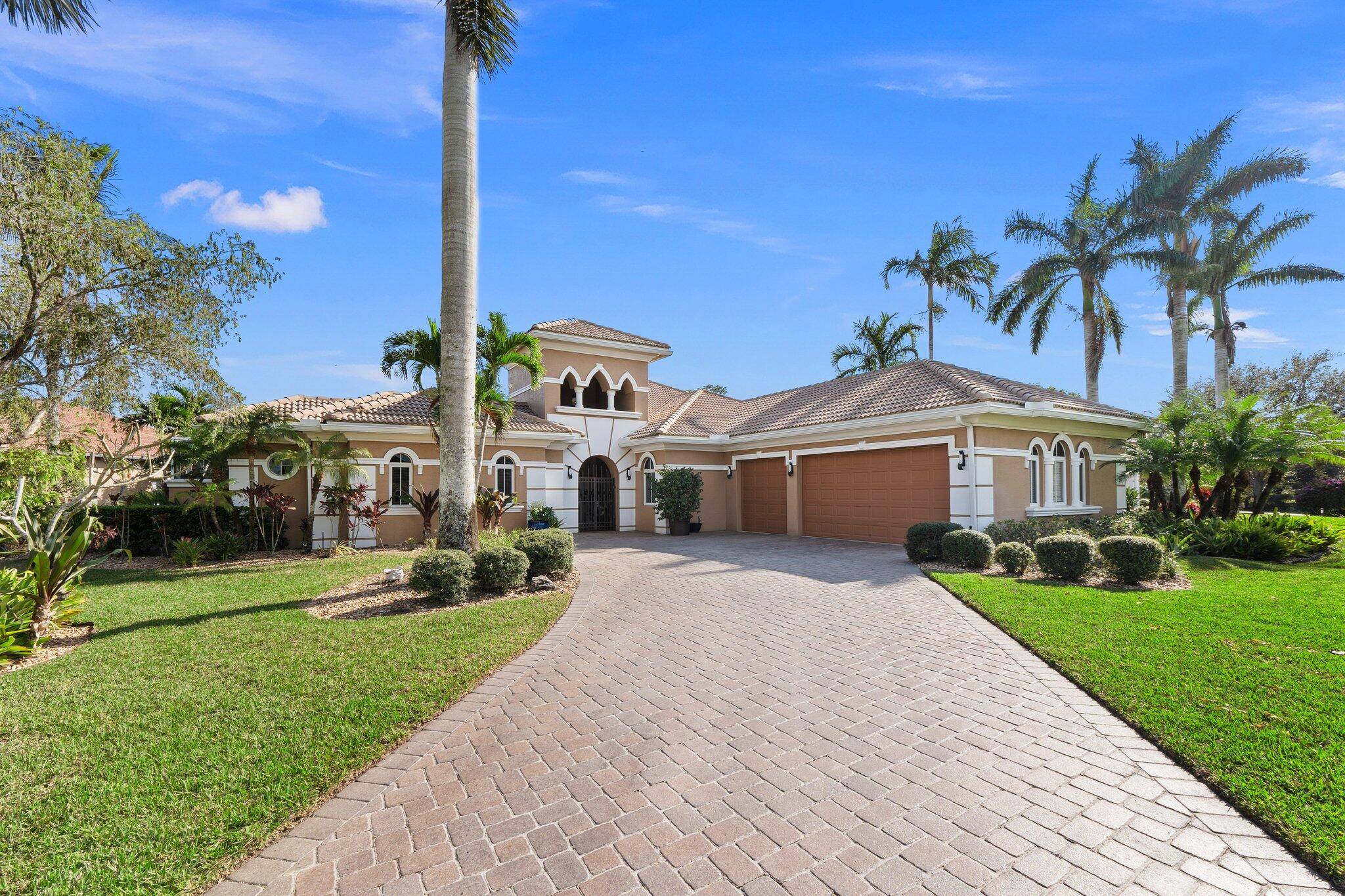 Welcome to this exquisite, move in ready, custom built courtyard home, perfectly situated on a sprawling 1 2 acre lot in a prime cul de sac within the prestigious, guard ...