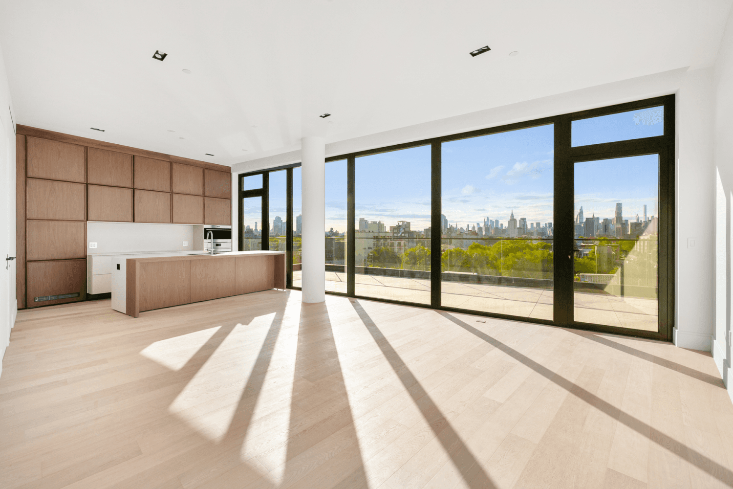 A Skyline Three Bedroom with a 605 SF Private Terrace and Iconic Light Penthouse A is a top floor three bedroom, two bathroom home offering 1, 452 square feet of ...