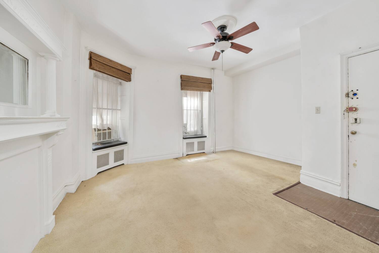 CONDOMINIUM one bedroom. Incredible opportunity to create your own space on elevated first floor comparable to a Brownstone parlor floor in prewar 6 story elevator Condo building.