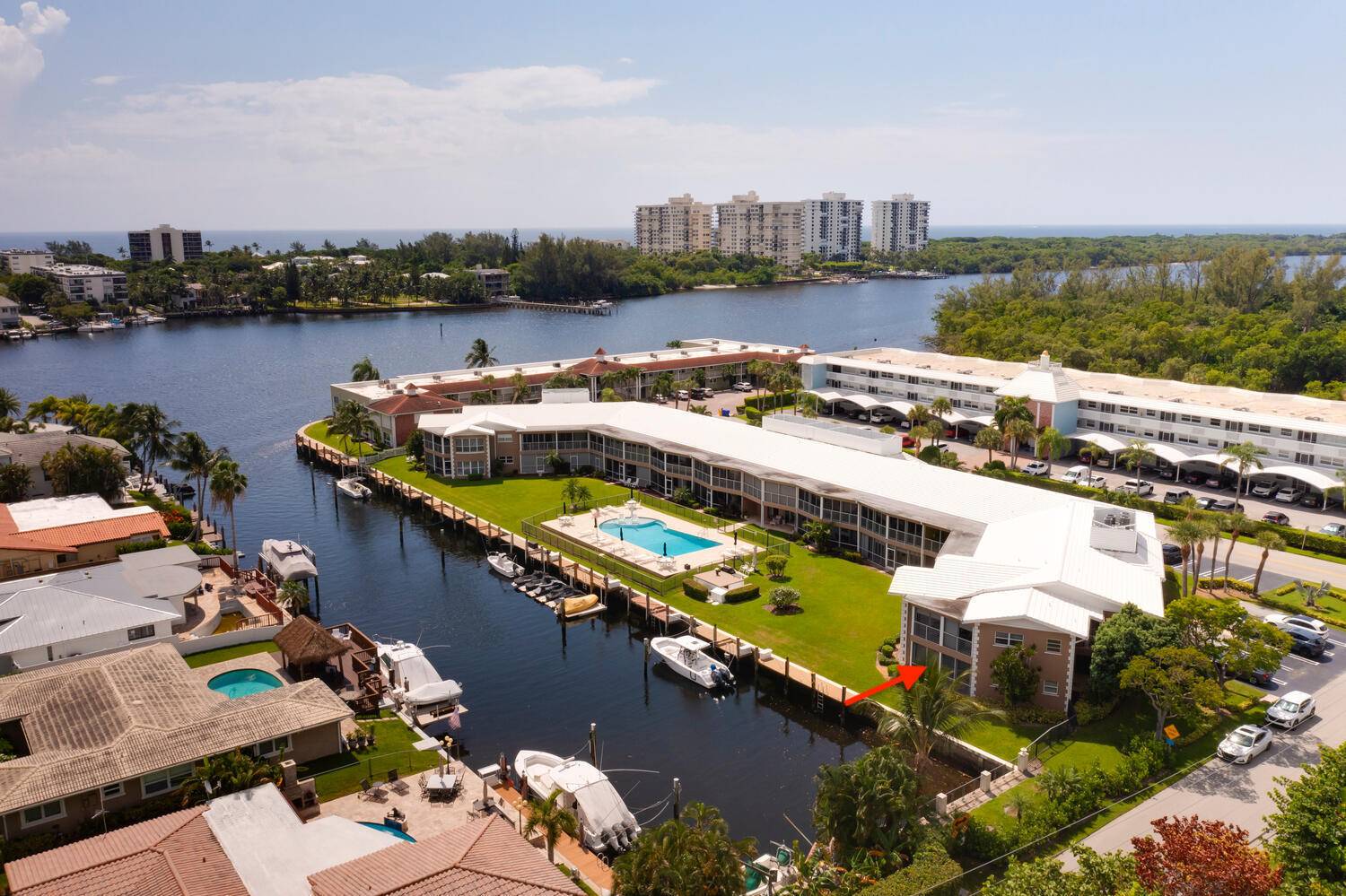 In the heart of Downtown Boca Raton, surrounded by multi million dollar homes, sits the boutique waterfront condo of Harbour Terrace.