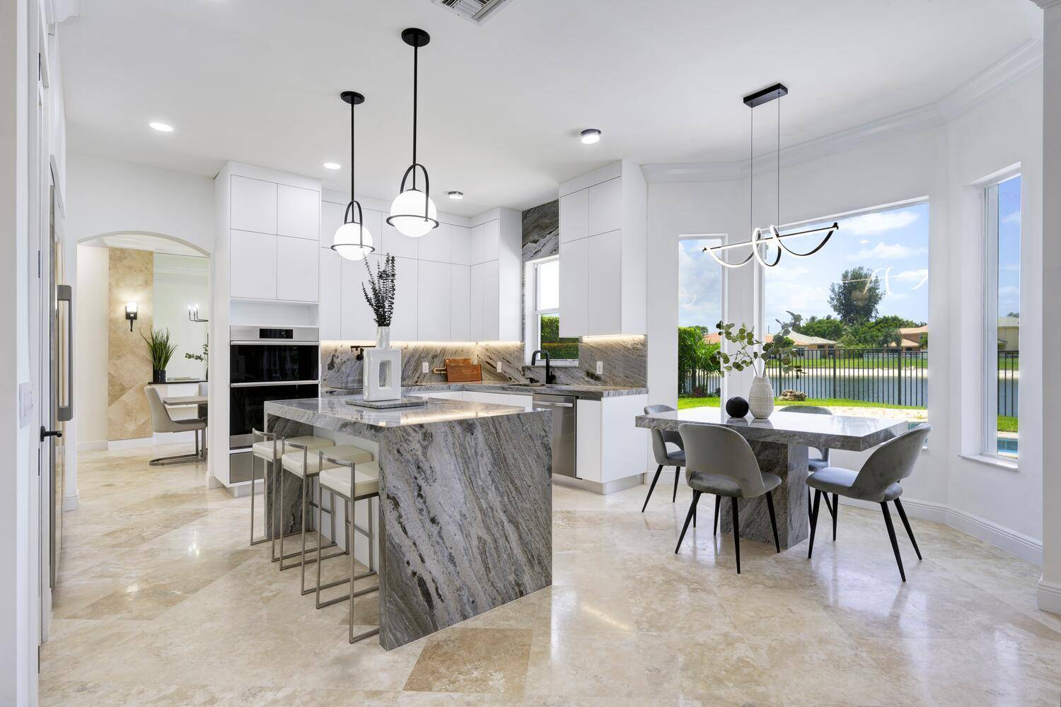 This Luxurious two 8209 ; story home offers a turnkey masterpiece architectural design with resort inspired spaces.