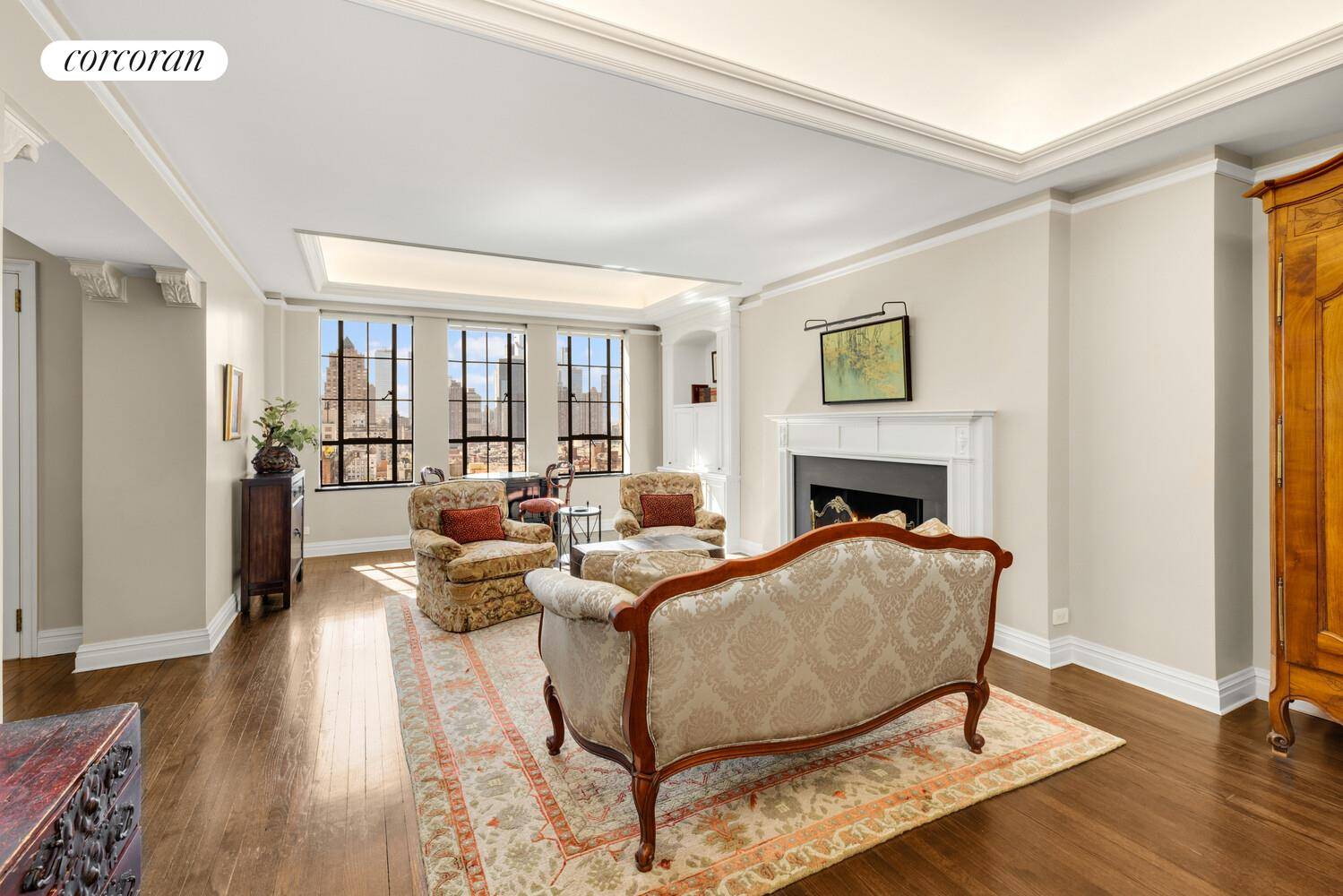 A jewel box in the sky ! Welcome to 340 West 57th Street, Apartment 16J, a stunning, spacious one bedroom, one bathroom prewar condo residence with high cove ceilings throughout ...