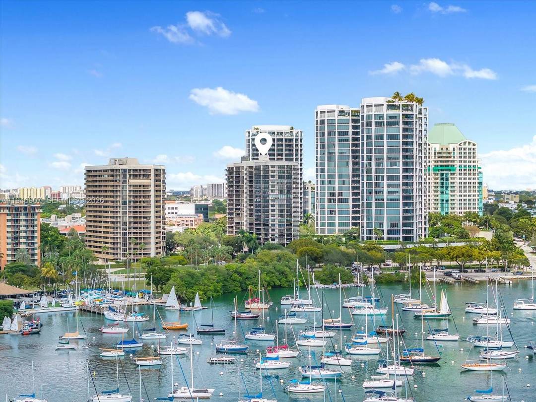 Wake up to open bay views and enjoy sunset skies over Coconut Grove from this spectacular 2 bedroom, 2 bathroom water facing unit at Grove Towers.