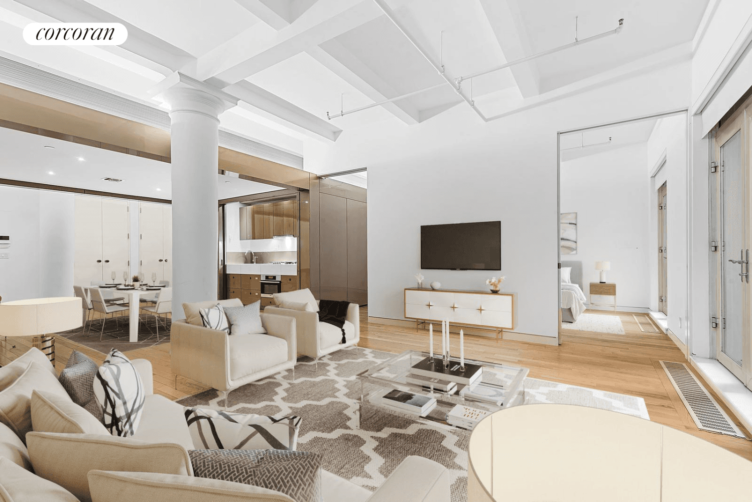 The Sitruk Hania Team proudly presents Residence 3E, a rare and stunning 2 bedroom, 2 bathroom home at The Jade Condominium, ideally situated in the vibrant Flatiron District.