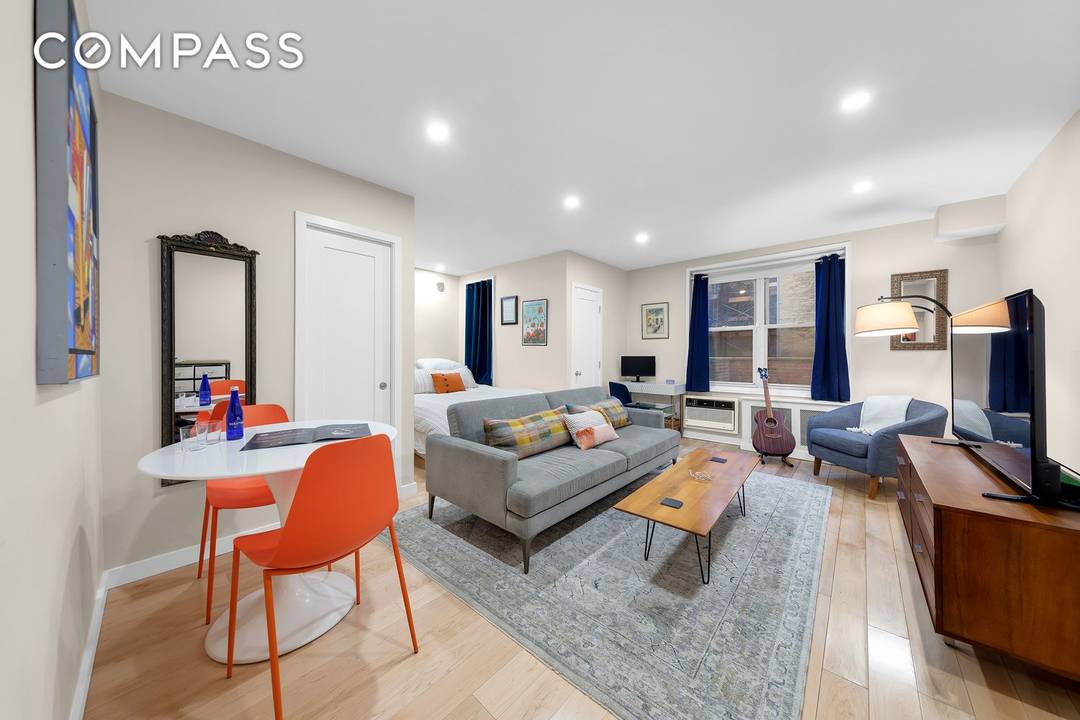 Second floor alcove studio, fully renovated and custom designed in the heart of downtown.