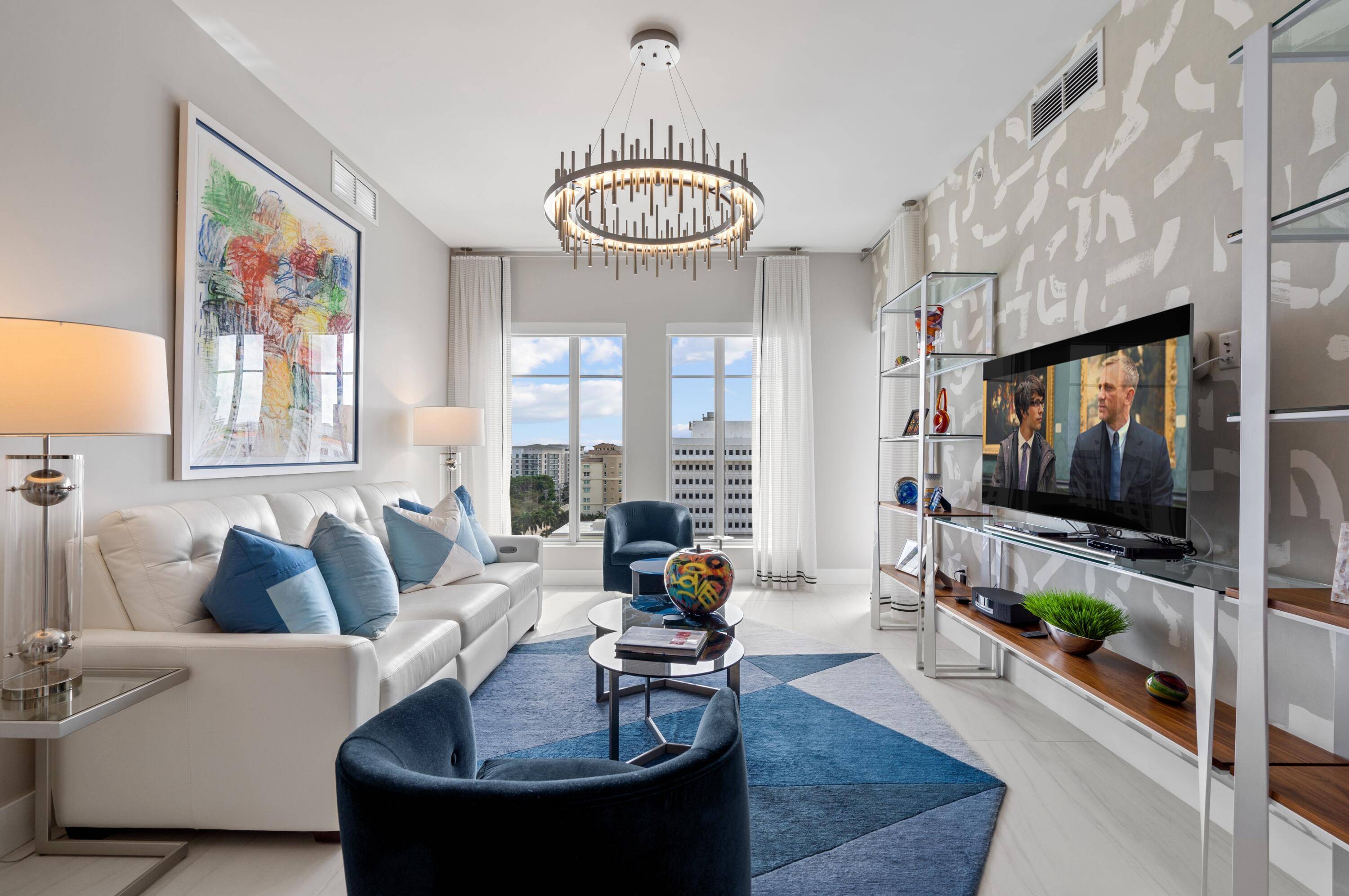 THIS EXQUISITE 2 BEDROOM, 2 BATHROOM RESIDENCE EPITOMIZES MODERN LUXURY, FEATURING HIGH CEILINGS AND IMPECCABLE FINISHES THROUGHOUT.