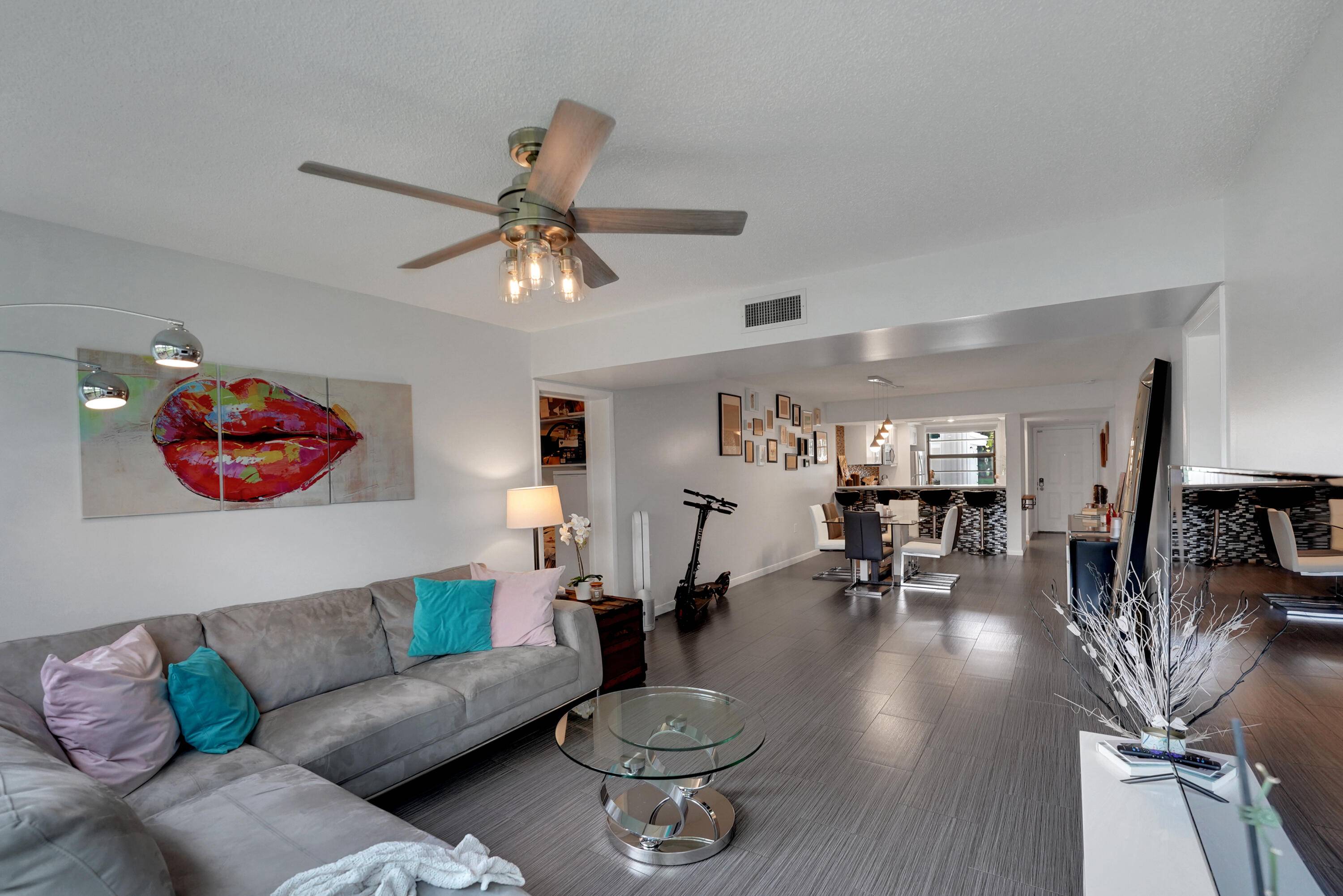 Welcome to this beautifully renovated 2 bedroom, 2 bathroom condo located in the highly sought after Whitehall at Camino Real community.