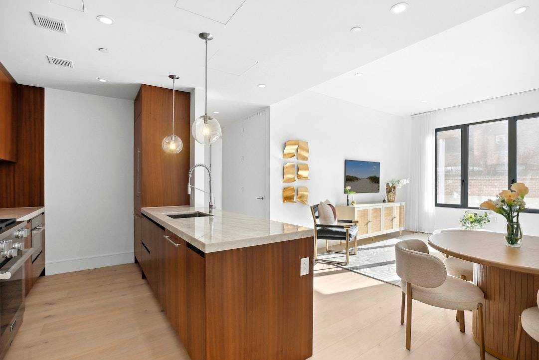 IMMEDIATE OCCUPANCY Residence 4C is a beautifully appointed south facing two bedroom, two bath residence spanning over 1, 000 square feet.