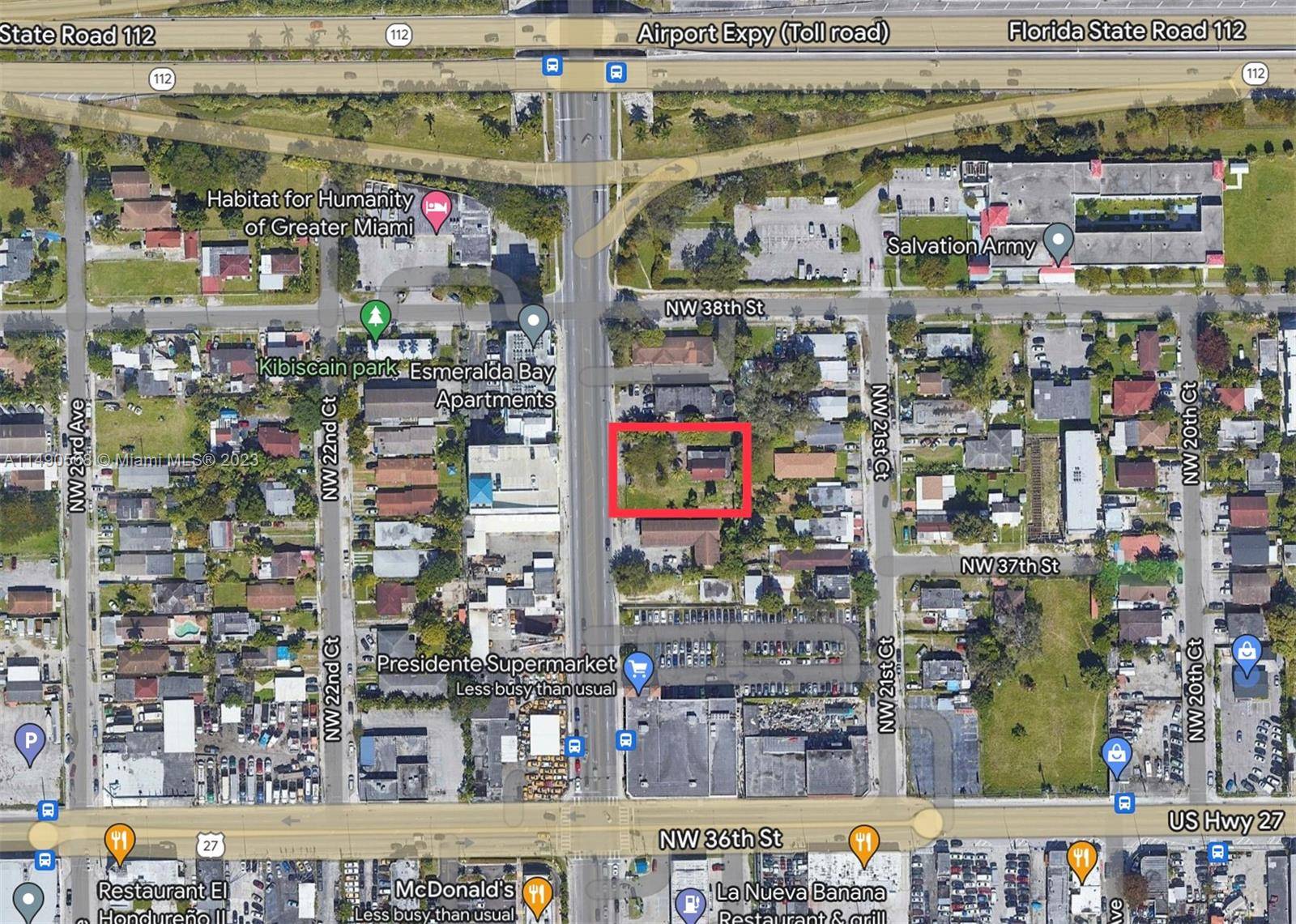 COMMERCIAL LOT FENCED ON NW 22 AVENUE JUST SOUTH OF AIRPORT EXPRESSWAY BY ONE BLOCK.