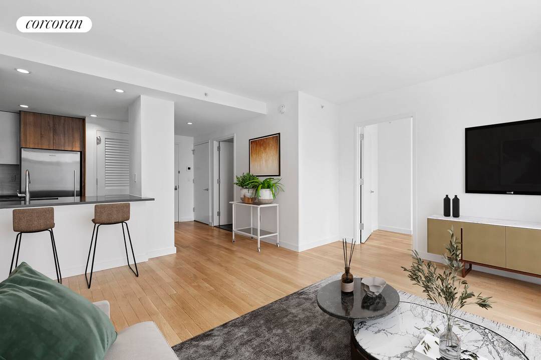 Make Williamsburg your home with this spacious one bedroom apartment that offers tons of natural light and open views !