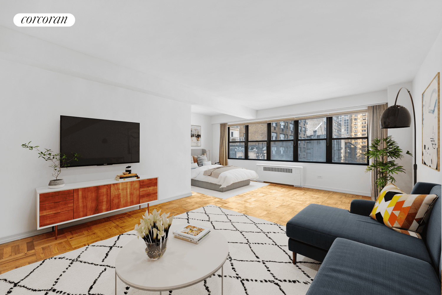 Bright, spacious and renovated alcove studio at 301 E.