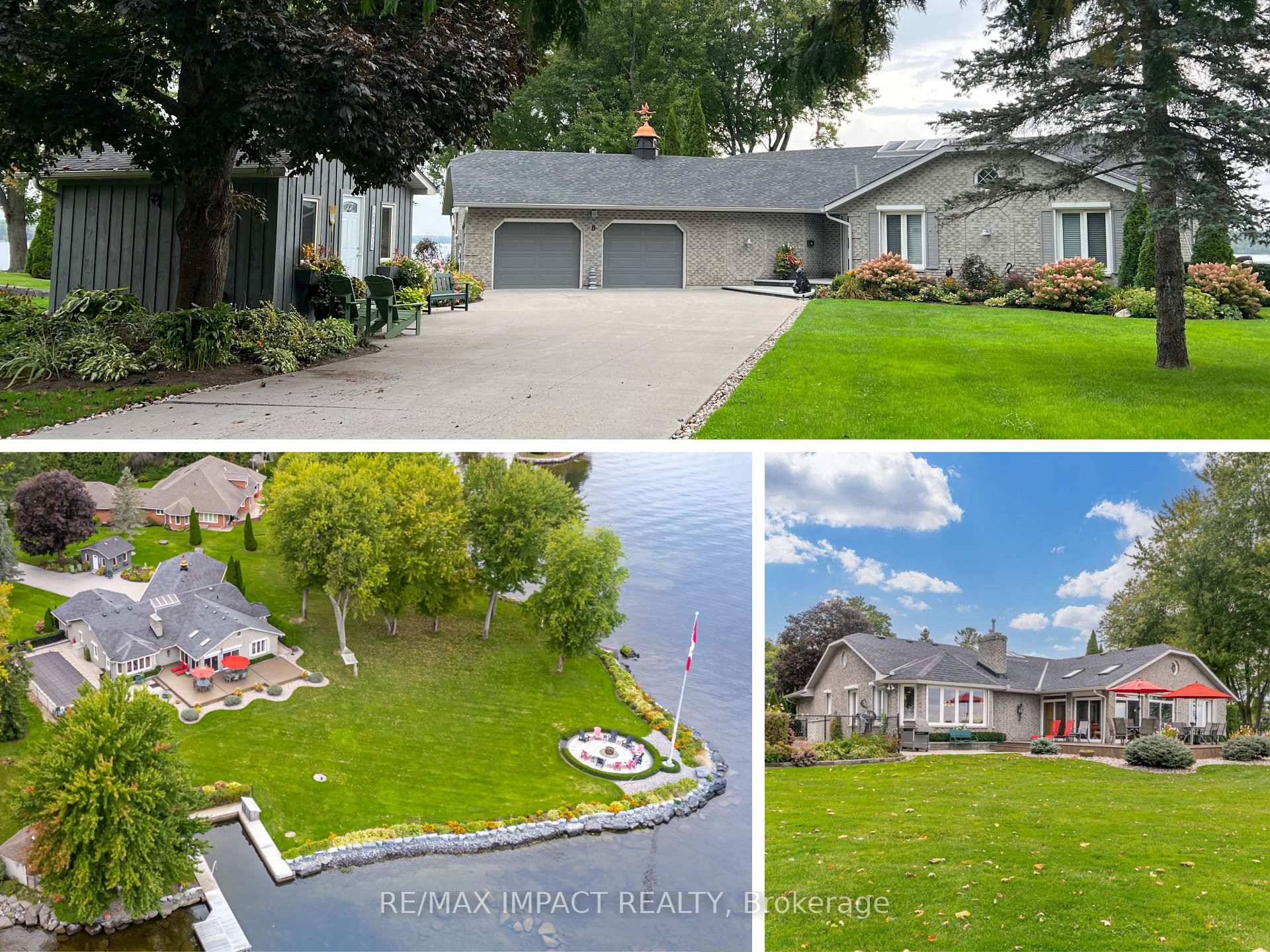 Nestled on a picturesque waterfront point on Pigeon Lake, this stunning year round home sits on 1.
