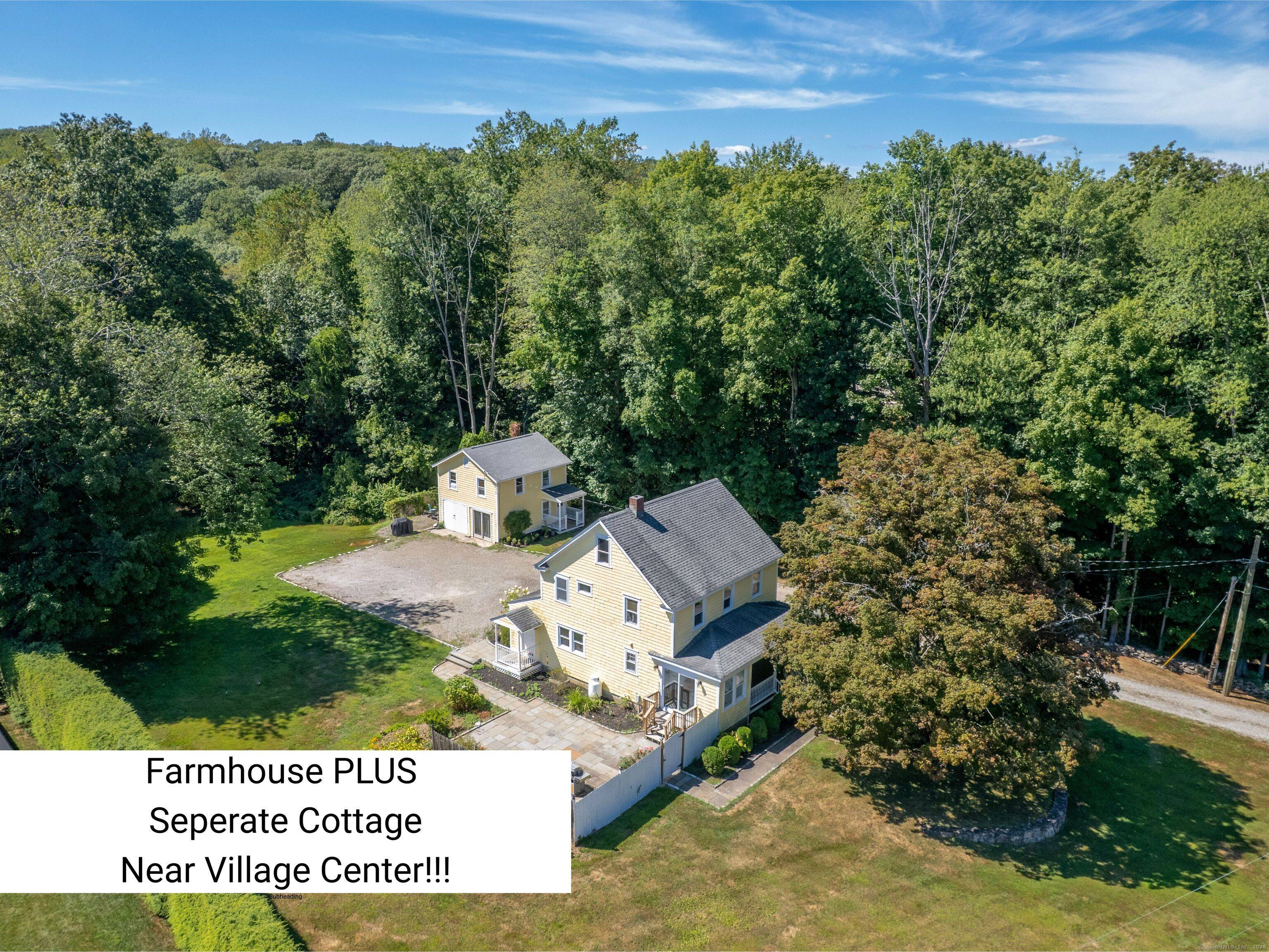 Fabulous farmhouse with detached cottage on stunning property just seconds from Ridgefield town center !