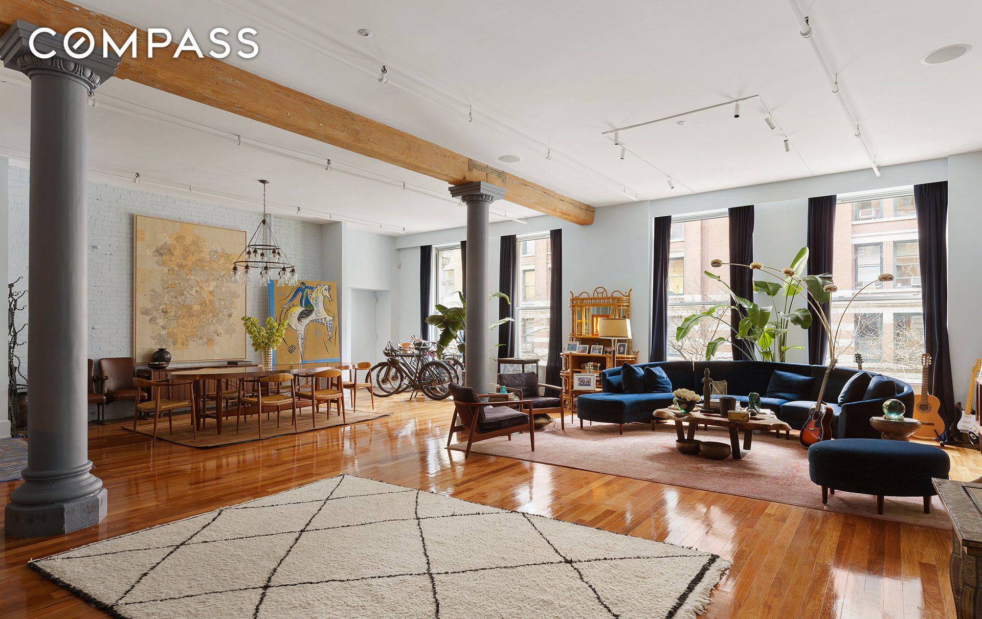 Presenting Residence 2B at 285 Lafayette Street, a corner four bedroom loft stretching nearly 4, 100 square feet at the prime intersection of SoHo and NoLiTa.