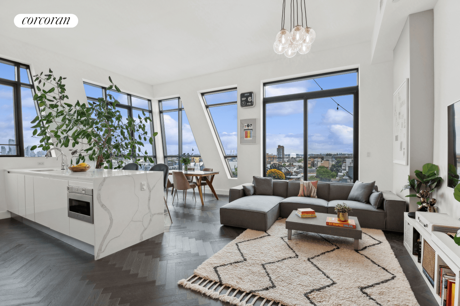 PH3 is a stunning 2 Bedroom, 2 Bathroom Penthouse in the heart of Williamsburg, complete with a deeded covered parking space and a private storage unit.