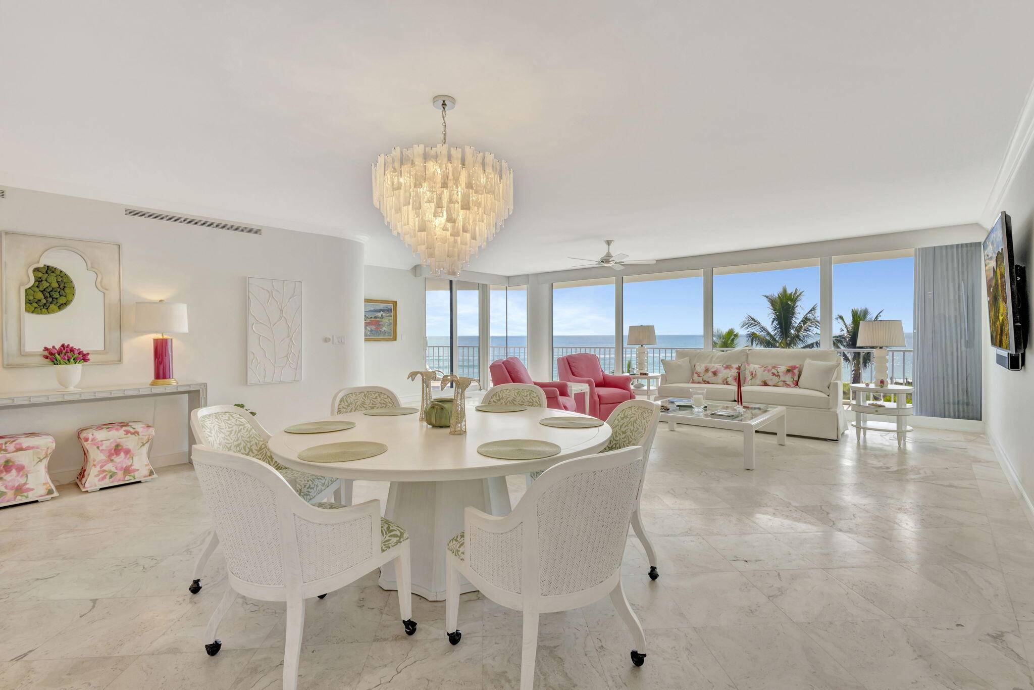 This DIRECT OCEANFRONT updated condo offers a space that is luxurious, soothing comfortable.