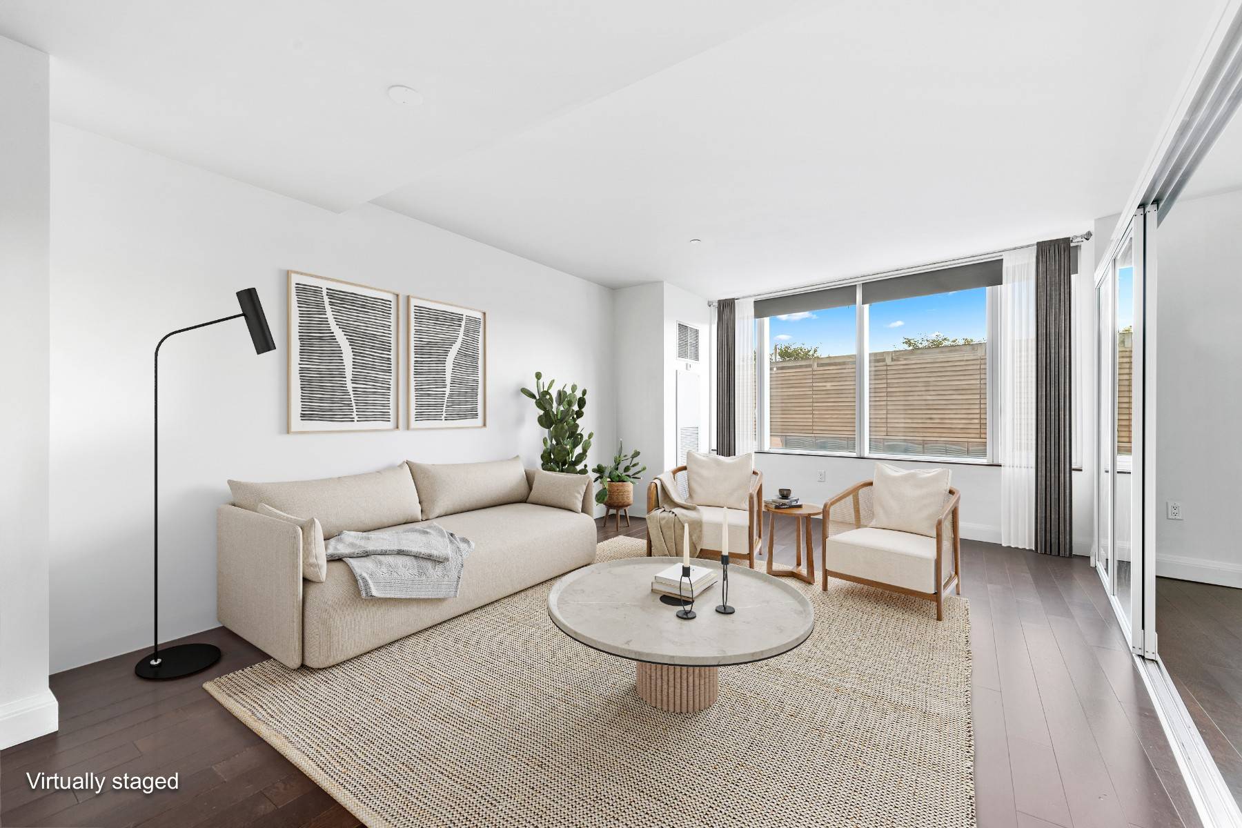 Welcome to residence 12C at The Visionaire, a spacious, airy junior one bedroom with elegant features and finishes throughout.