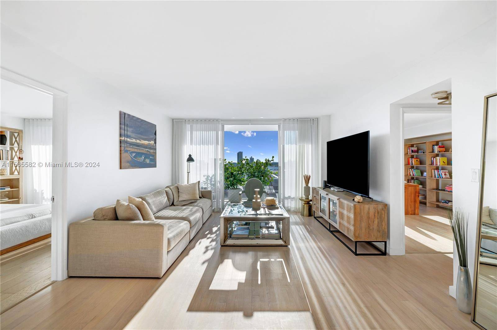 Beautiful east facing, 2 bedroom 2 bath unit with an ideal split floor plan and a large terrace overlooking the Sunset Harbour neighborhood.
