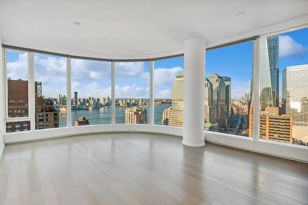 Experience Luxury Living at 50 West Street Residence 49D Step into the glittering elegance of the corner Residence 49D, a meticulously designed one bedroom plus home office den and two ...