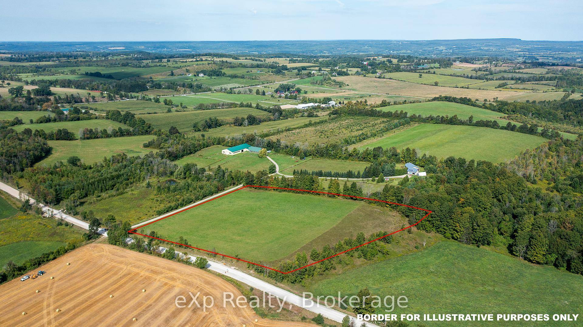 Private and scenic 6 acre lot with south west exposure and beautiful views of the countryside.