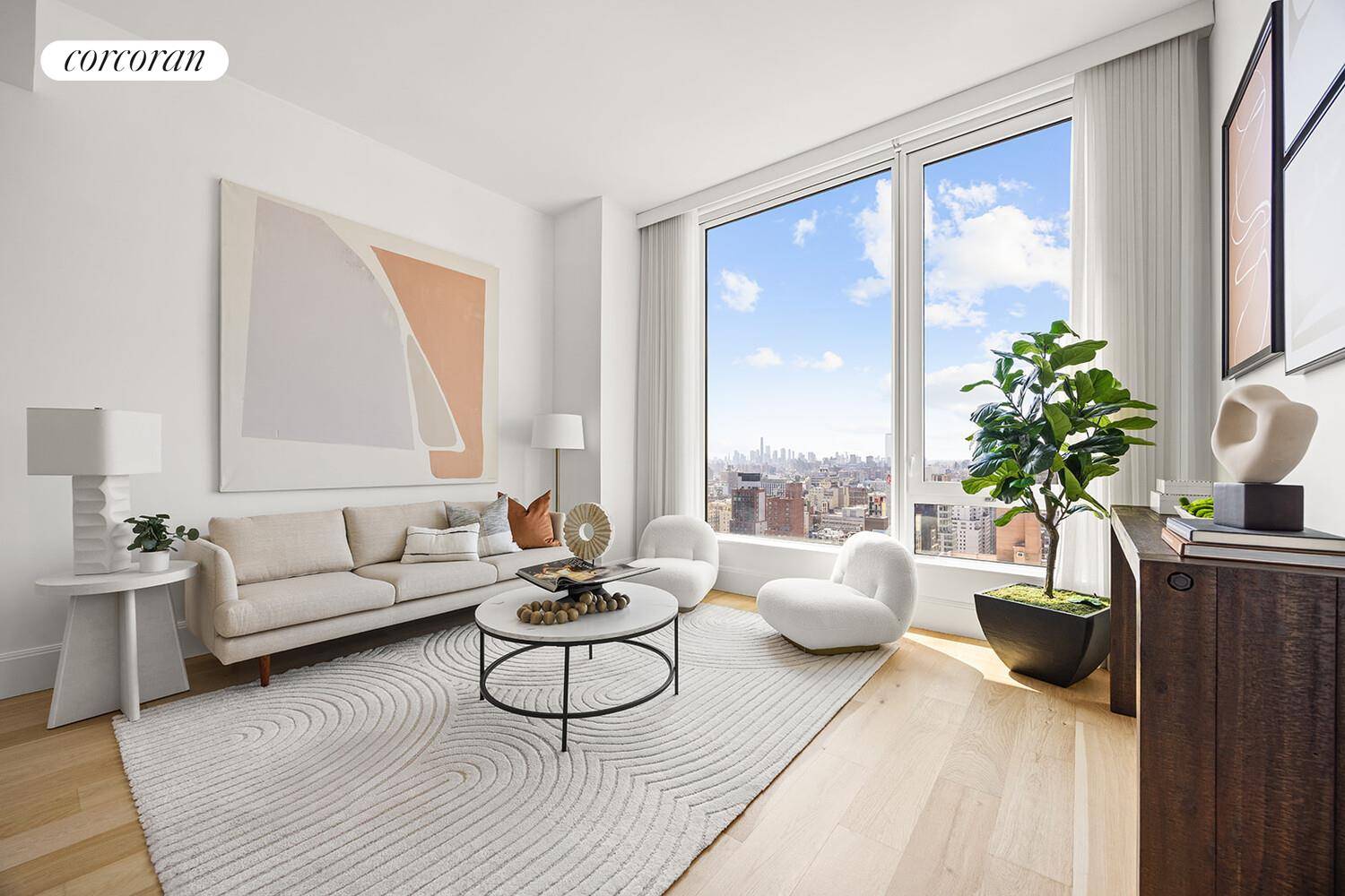 Professional Photos Coming soon Corner 2 Bed with Iconic City Views Residence 26C is a corner 2 bed, 2 bath home that showcases unparalleled Southern and Western views of the ...