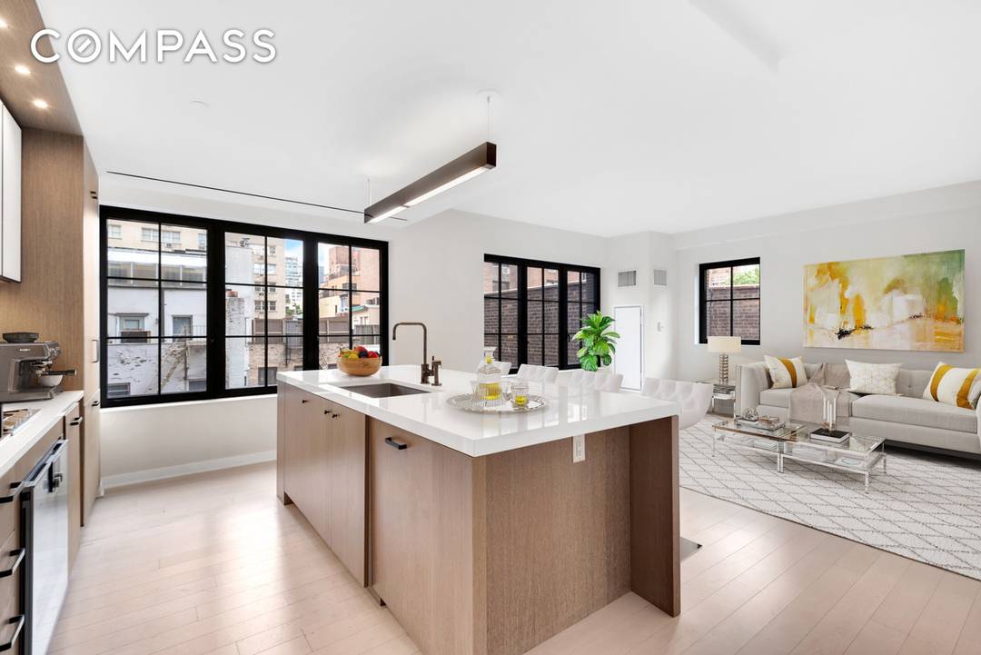 TENANT IN PLACE 6P is a beautifully laid out corner residence, graced by open city views and flooded with sun.