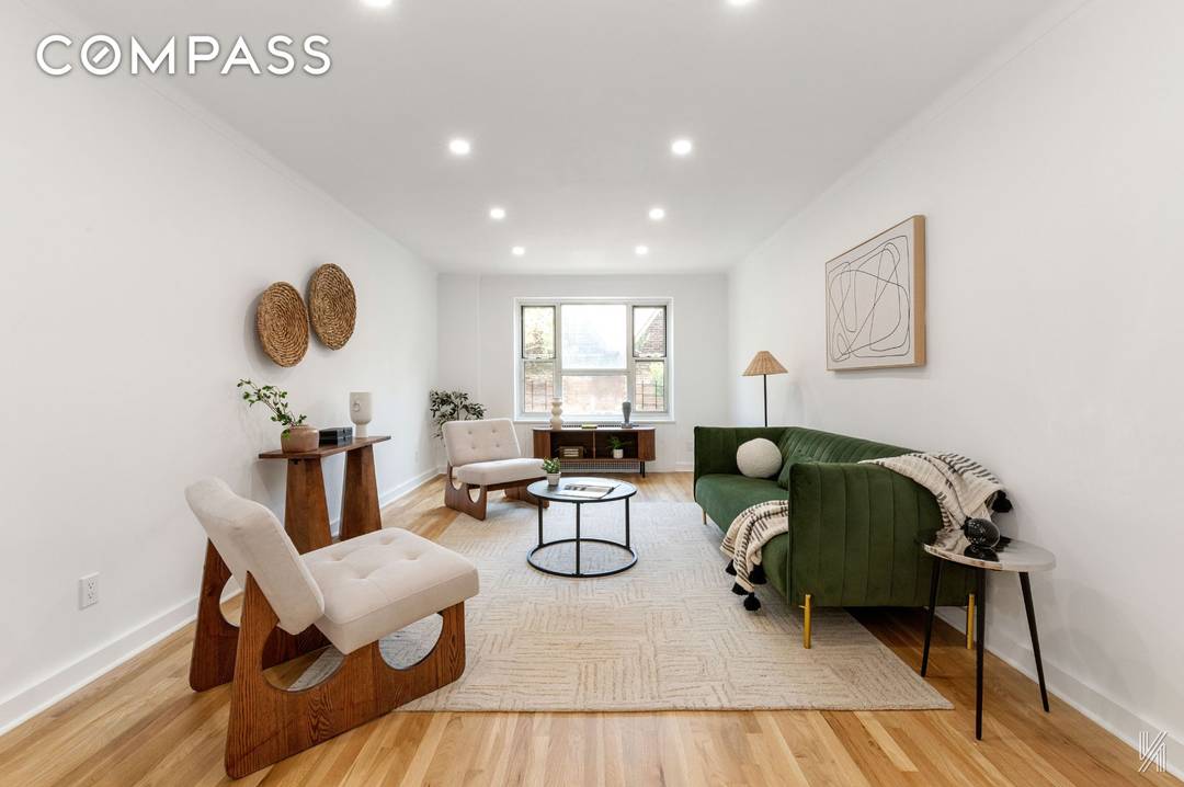 This fully renovated, pin drop quiet one bedroom Sponsor Unit Co op has one of the most coveted floor plans in The Carlton House.