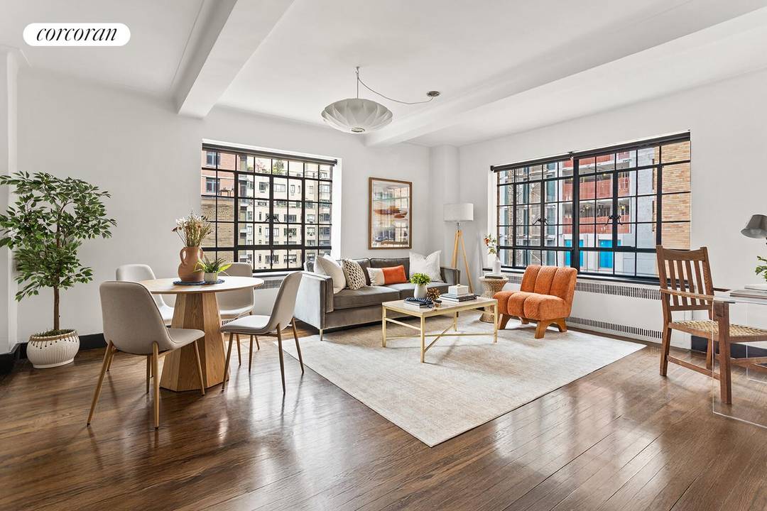 Residence 10A at 10 Park Avenue is a beautifully updated one bedroom, one bathroom home that seamlessly blends classic pre war charm with tasteful modern finishes.