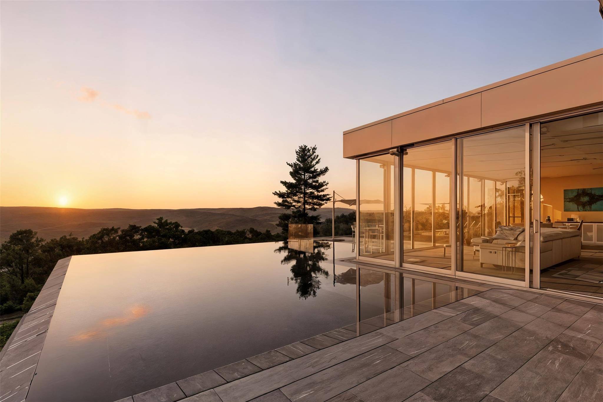 Modern Mountain Retreat with Vineyard, Infinity Pool amp ; Breathtaking Views.