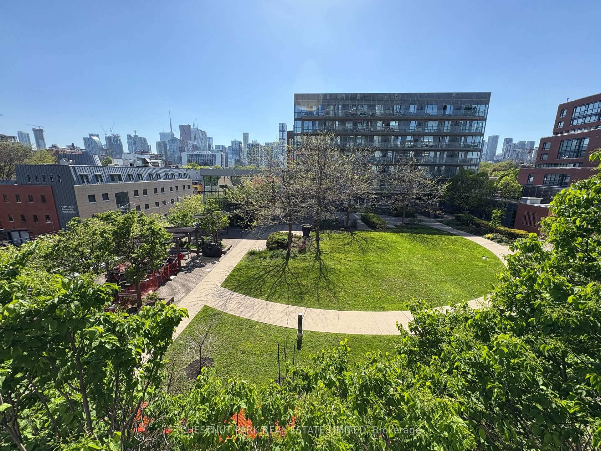 Bright 1 bed den with balcony amp ; peaceful views over 20, 000sf private park with mature trees and greenery at One Cole.