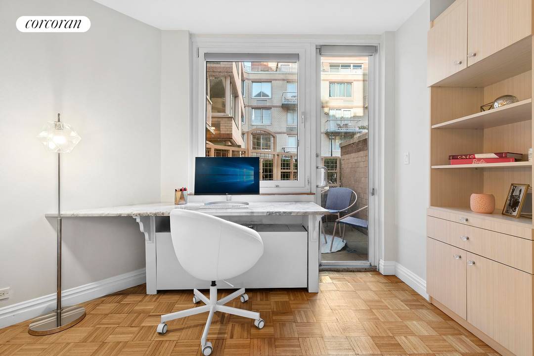 Residence 2FF at 393 West 49th Street is a quiet, bright, spacious and elegantly renovated studio with private terrace with direct access to the landscaped residents only courtyard at the ...