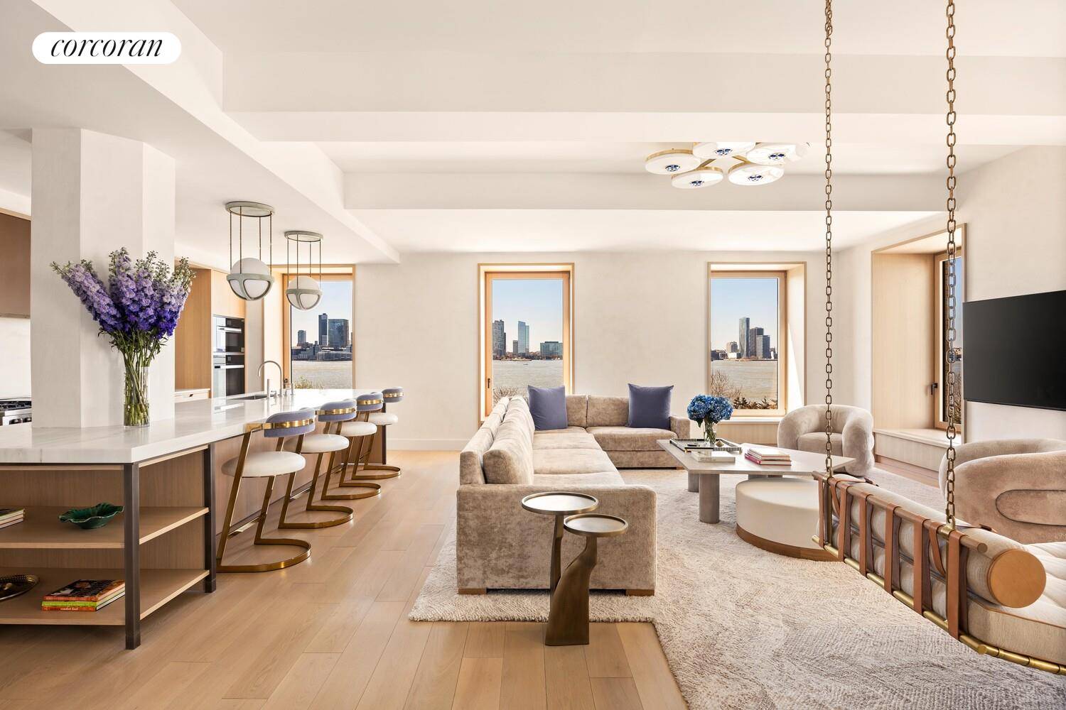 Riverfront 4 Bedroom Loft in Prime NW Tribeca Location Positioned at the northwest corner of 67 Vestry, Residence 4N offers a rare opportunity to own a half floor, 4 bedroom, ...