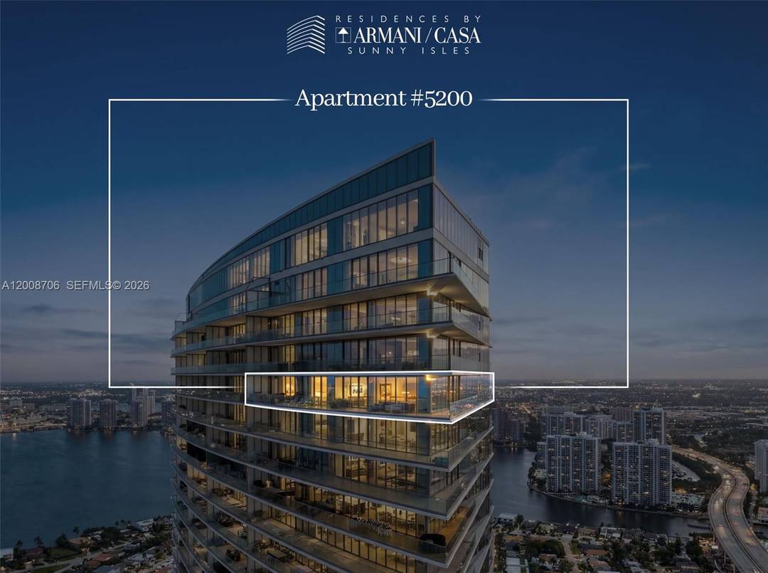 Introducing unparalleled oceanfront living at Residence 5200 in the iconic Armani Casa Residences Sunny Isles Beach, a world class tower designed by Giorgio Armani in collaboration with Ce sar Pelli.