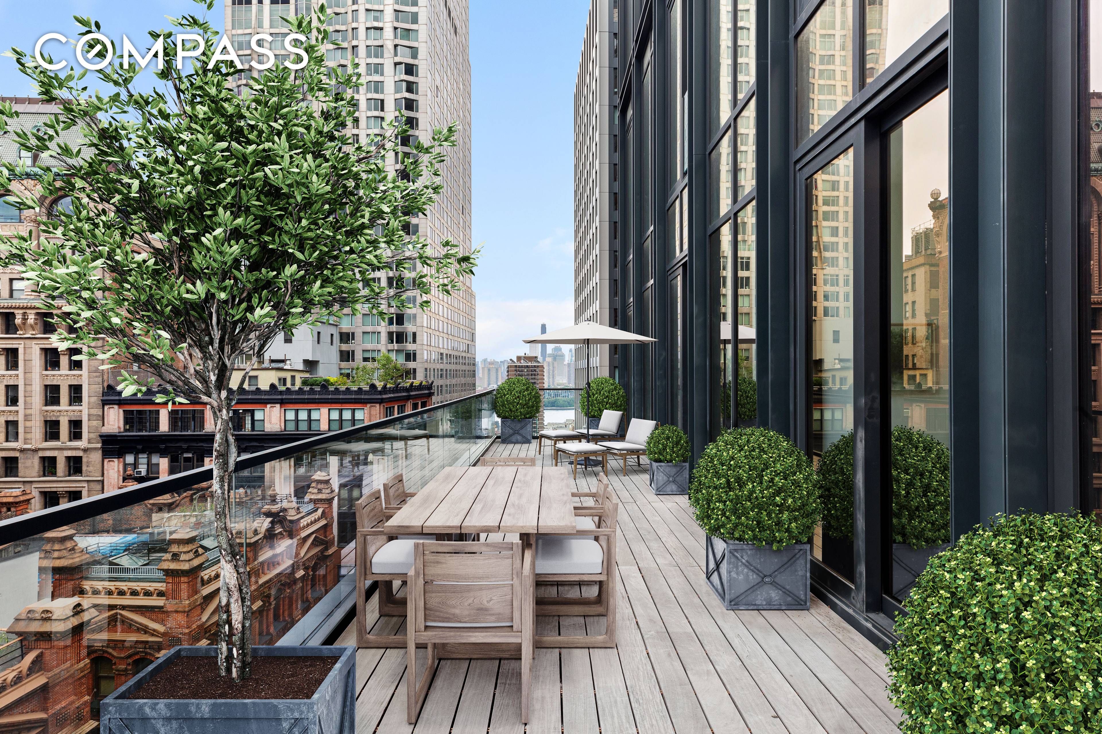 Immediate Occupancy ! Overlooking Tribeca and City Hall Park, this is the first residential property in New York City by Pritzker Prize winning architect Richard Rogers, Rogers Stirk Harbour Partners.