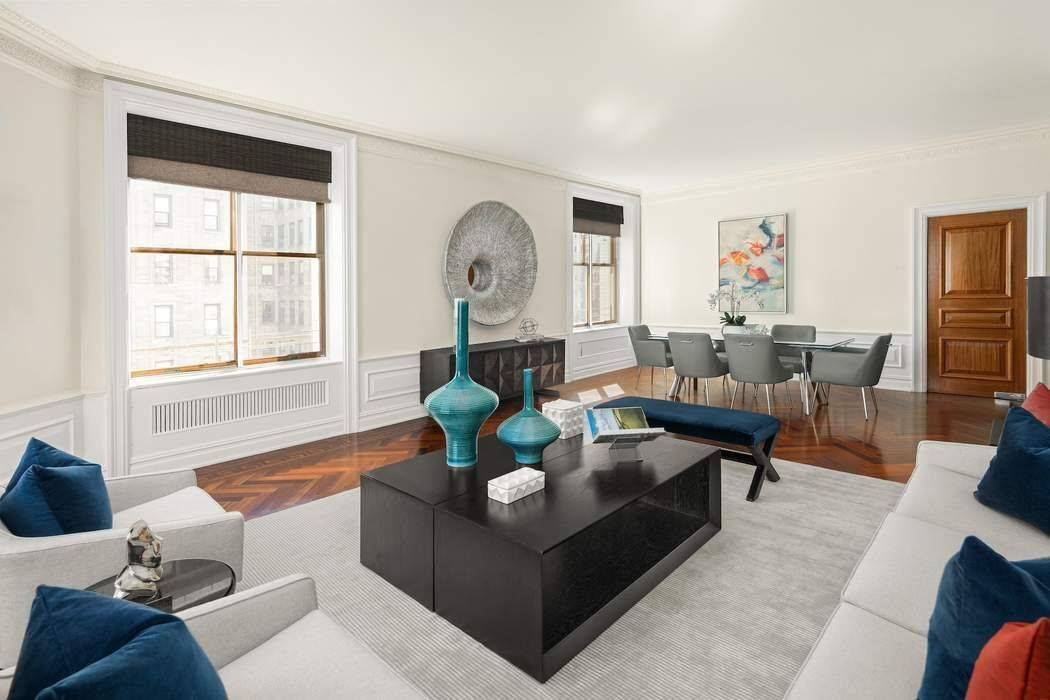 This high floor corner four bedroom, fully renovated, three and one half bath condominium has sunny east and bright north exposures, 10 foot ceilings, restored, oversized mahogany window frames, and ...