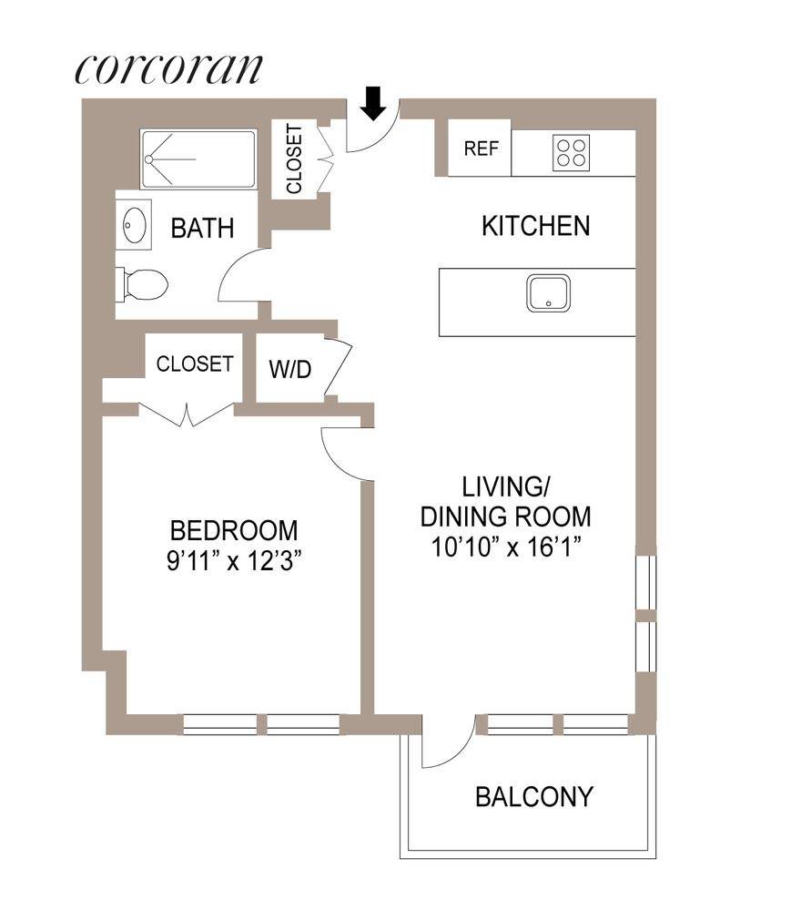 High floor 1BR Balcony W D Kitchen Island Panoramic sunrise view.