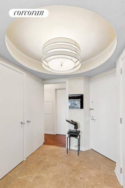 Residence 3607 is a sun filled one bedroom, one and a half bathroom home with open views through five expansive windows west toward the Hudson River and Columbus Circle, and ...
