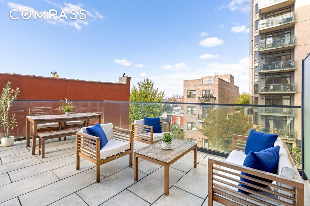Luxury Indoor Outdoor Living with a Rare 640 SQFT Wraparound Terrace in Prime Park Slope Welcome to Residence 4D at 554 Fourth Avenue, a striking one bedroom, one bath home ...