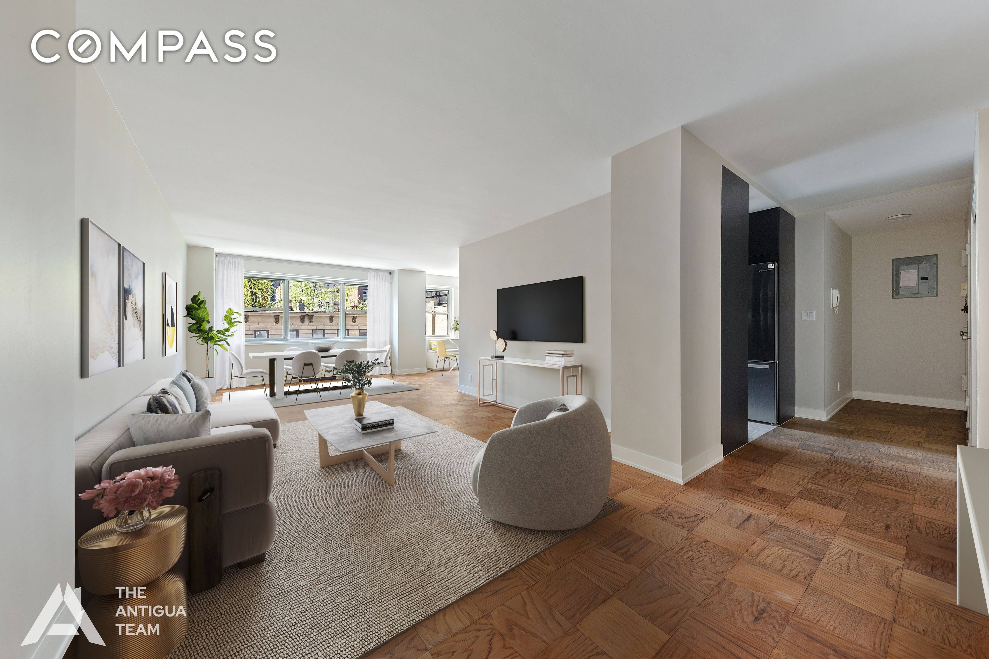 SUN FLOODED FLOOR THROUGH OVERSIZED 2 BED, 2 BATH CONV 3 CONDOP IN HEART OF MIDTOWN EAST.