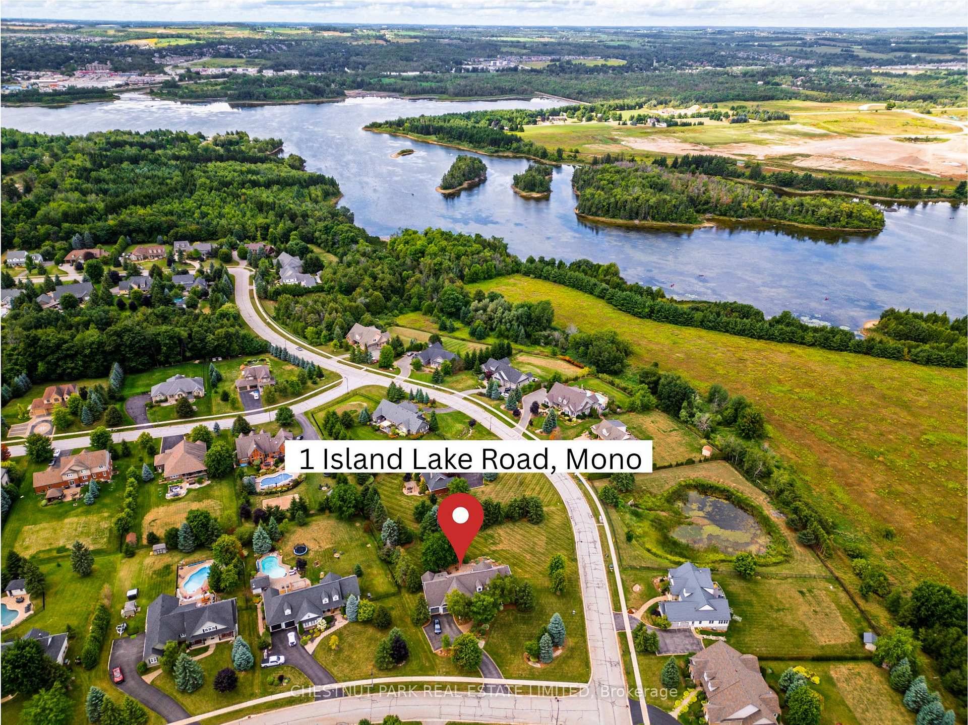 Set on a picturesque corner lot in the sought after Island Lake Estates community, with just under an acre of manicured lawns and mature landscaping.