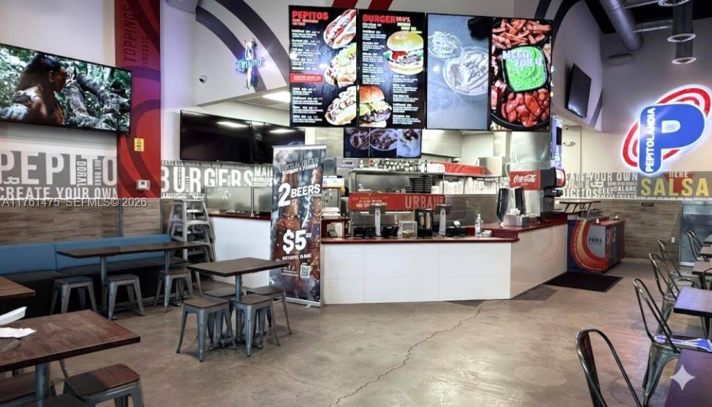 Turn key ready, well established, second generation Fast Food Restaurant in Doral.