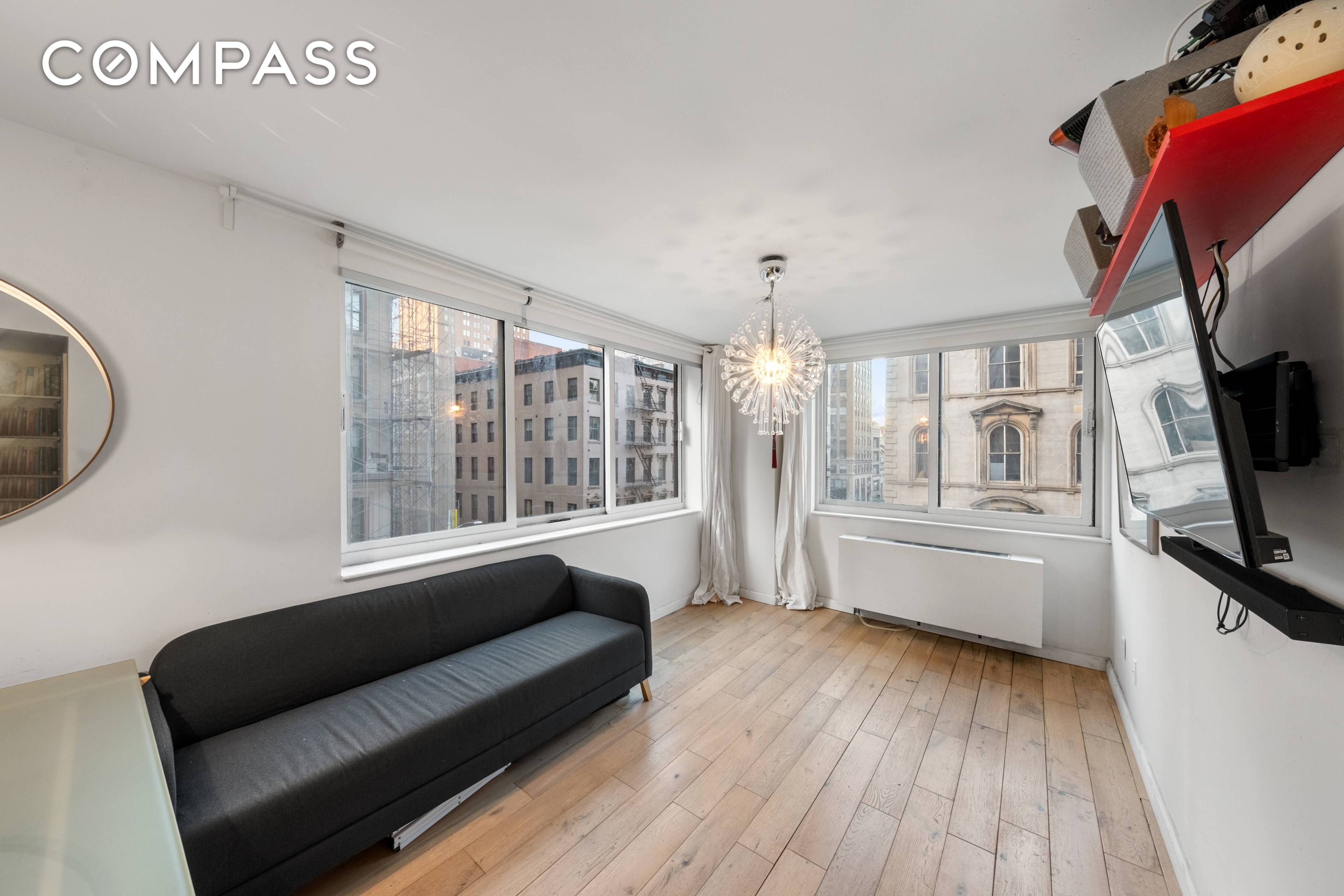 Exceptional Value in the Heart of Tribeca Spacious 2 Bedroom Condo with City Views Don t miss this rare opportunity to own in the vibrant Tribeca neighborhood.