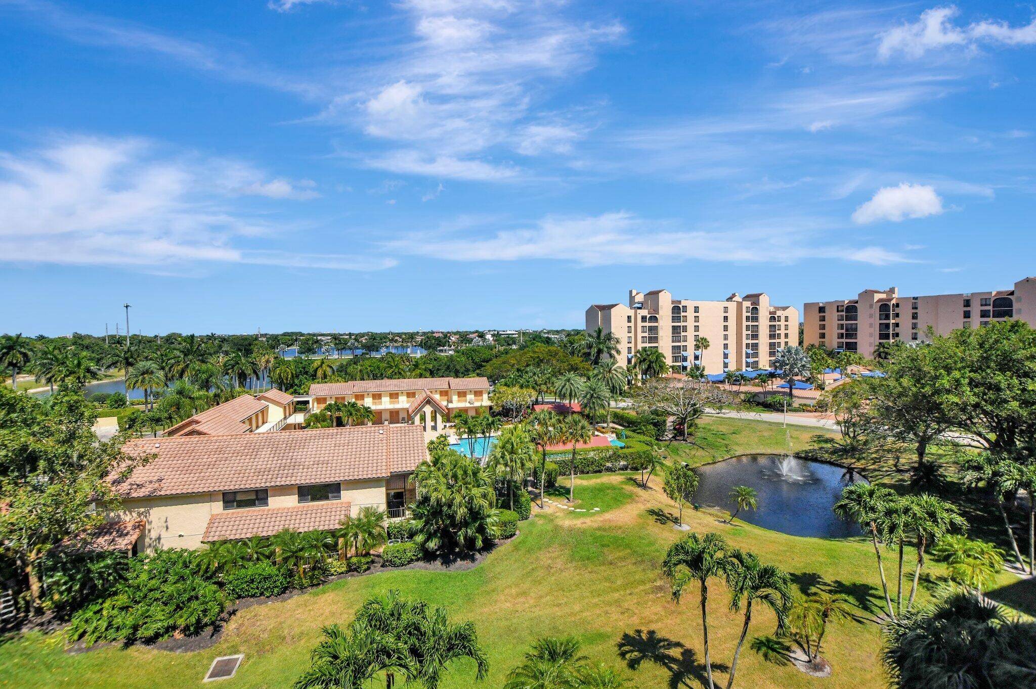 Take in the breath taking views of this 6th floor 2 bedroom easily converts to 3 bedroom, 2 bath oasis in the Promenade at Boca Pointe.