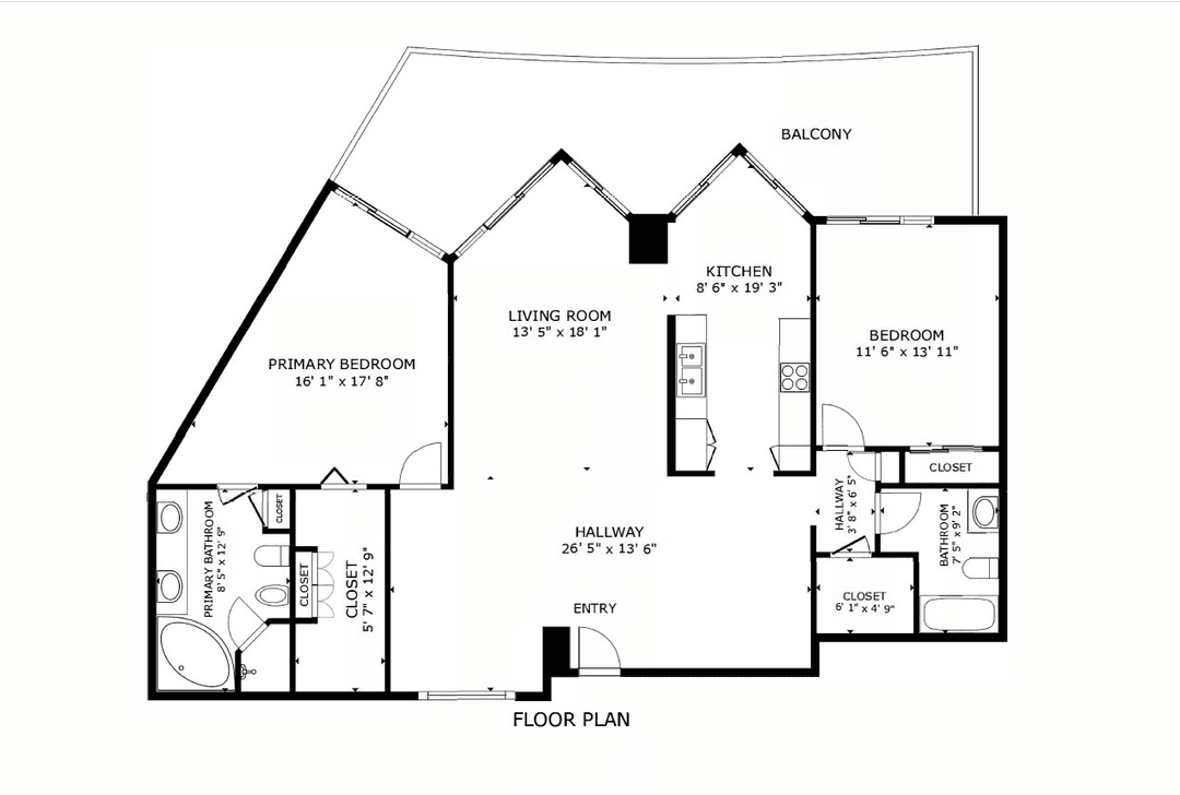 Located at the prestigious L Hermitage Condominium, this 2 bed, 2 bath condo offers breathtaking direct ocean views.