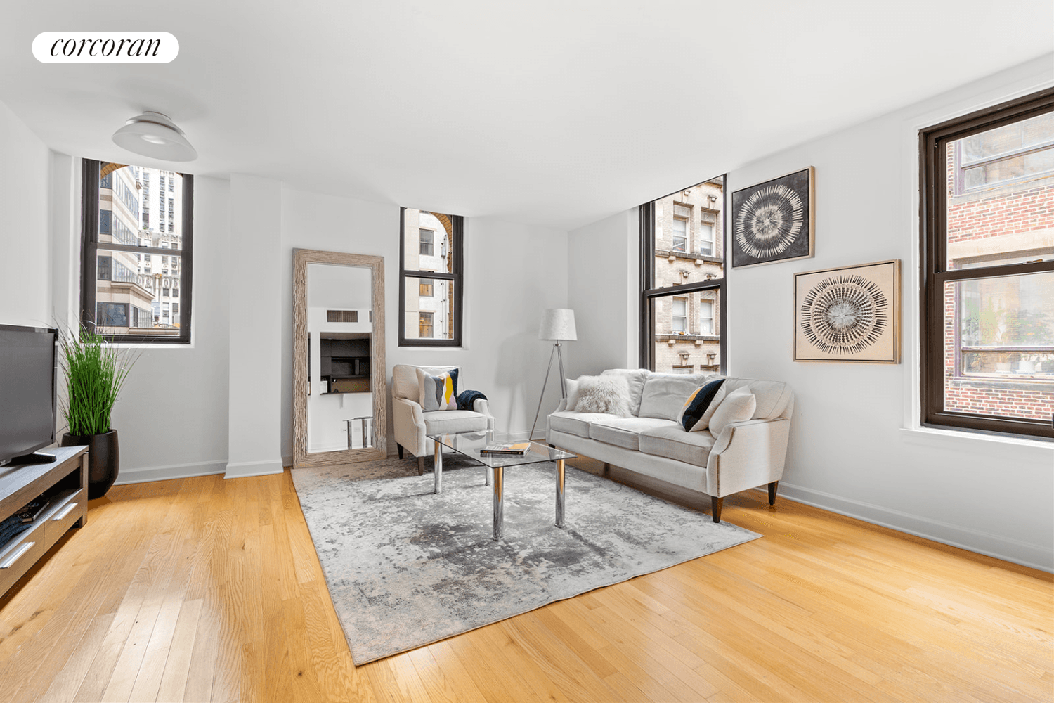 JUST LISTED Bright, oversized TRUE 1 bedroom with central air, high ceilings, and tons of windows.