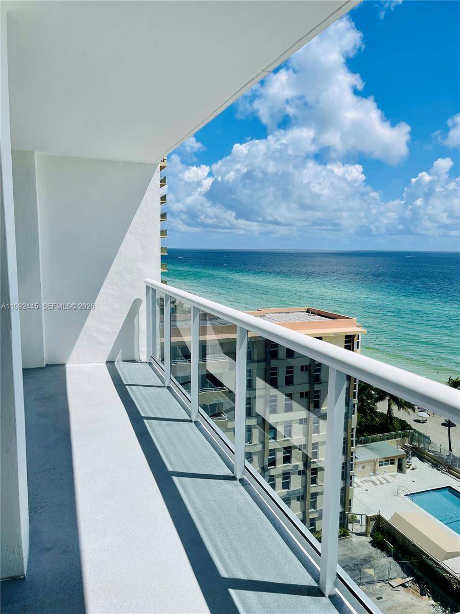 Excellent 2 beds 2 baths apartment featuring direct ocean and pool views from the balcony and bedrooms ; located in Parker Tower, Hallandale Beach.