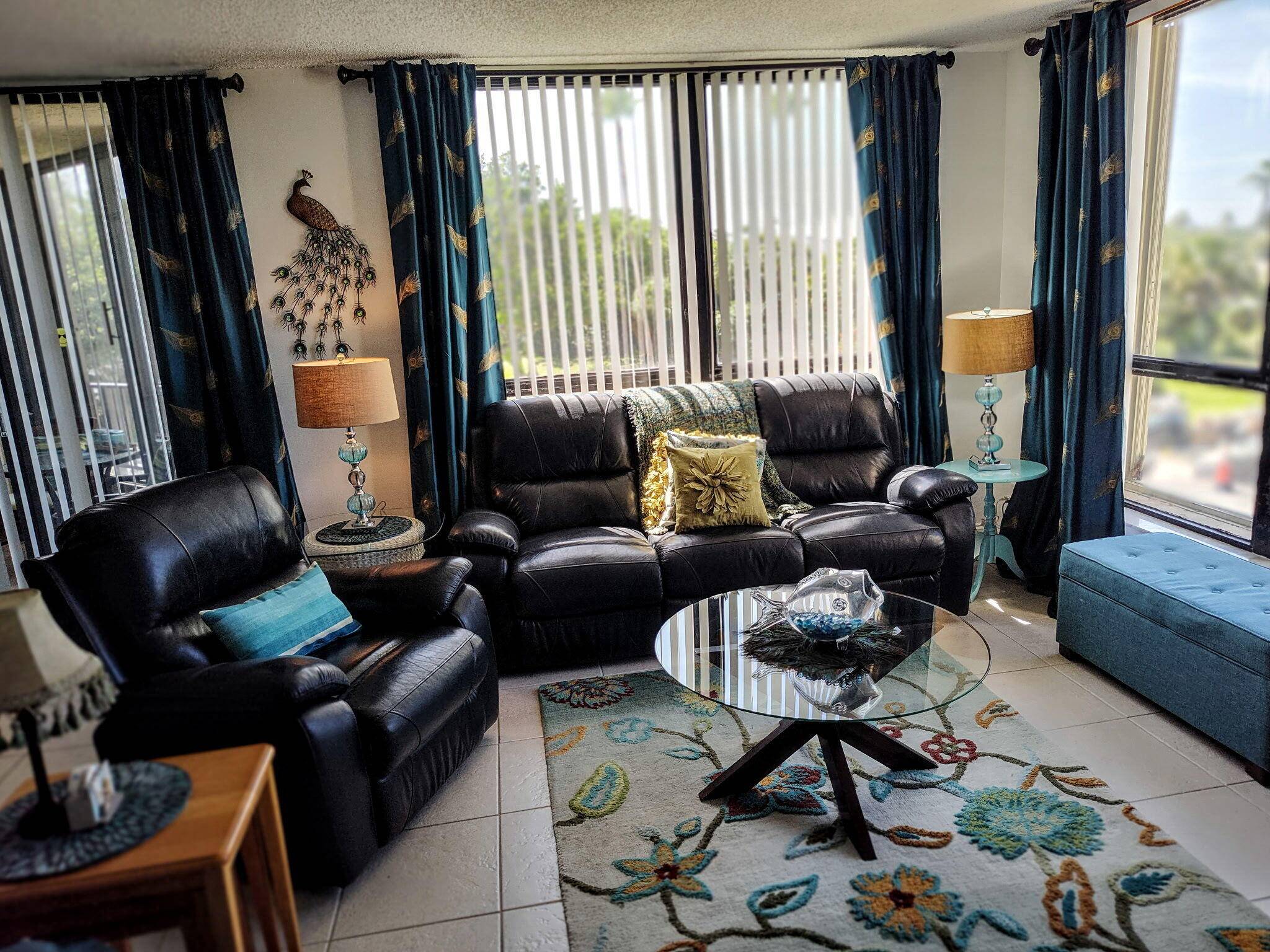 Lovely two bedroom 2 bath furnished apartment for rent in season and off season in desirable Ocean Village.