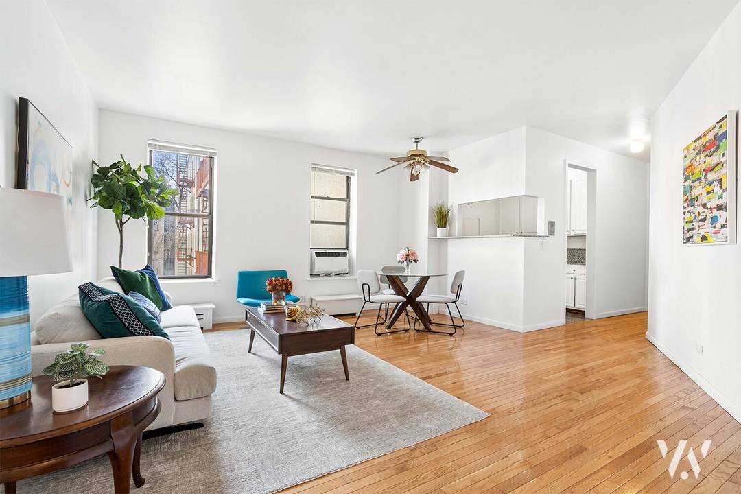 Situated in the heart of one of Harlem's most sought after neighborhoods, unit 3M is a light filled, two bedroom, one bath co op in a pre war elevator building.